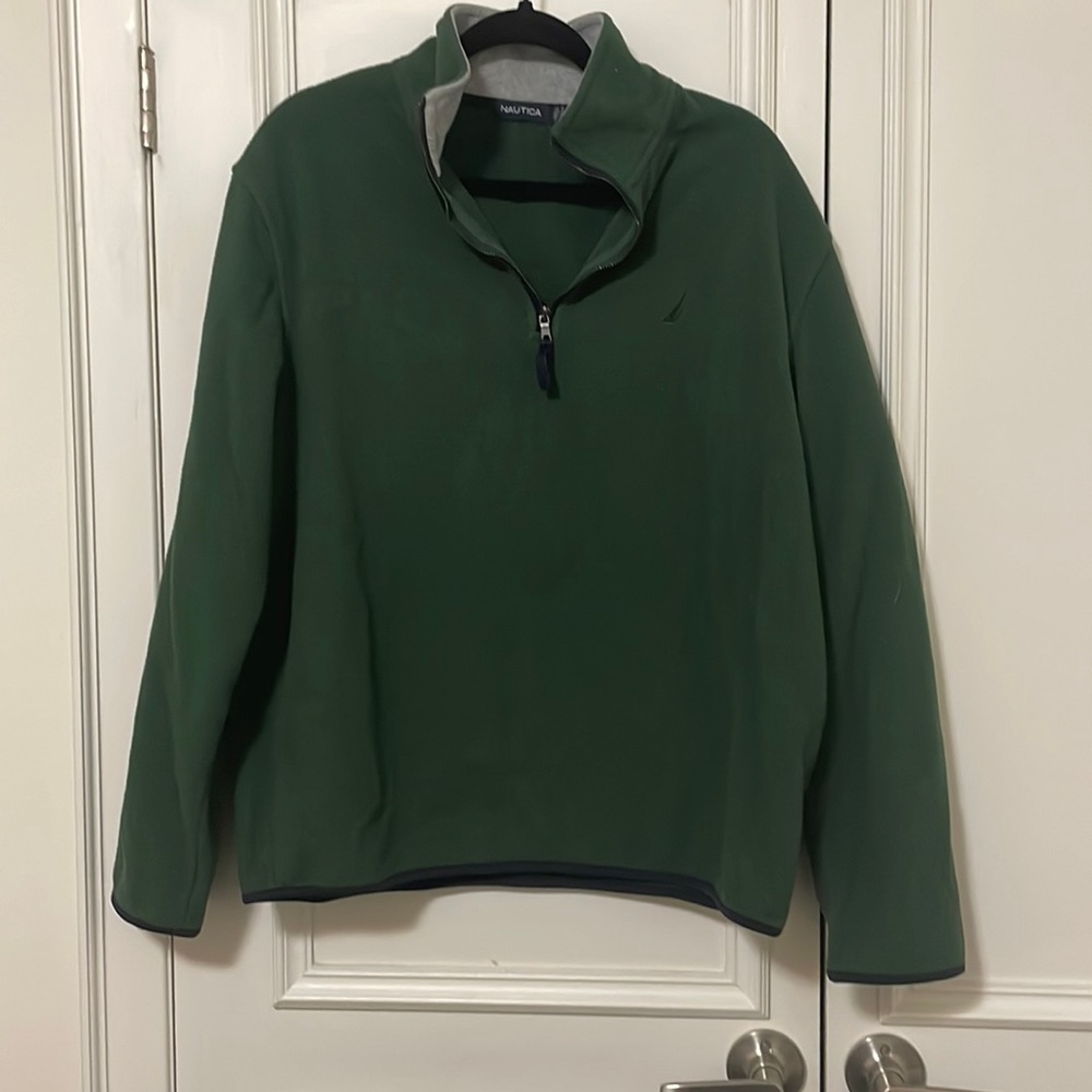 Green quarter zip sweater